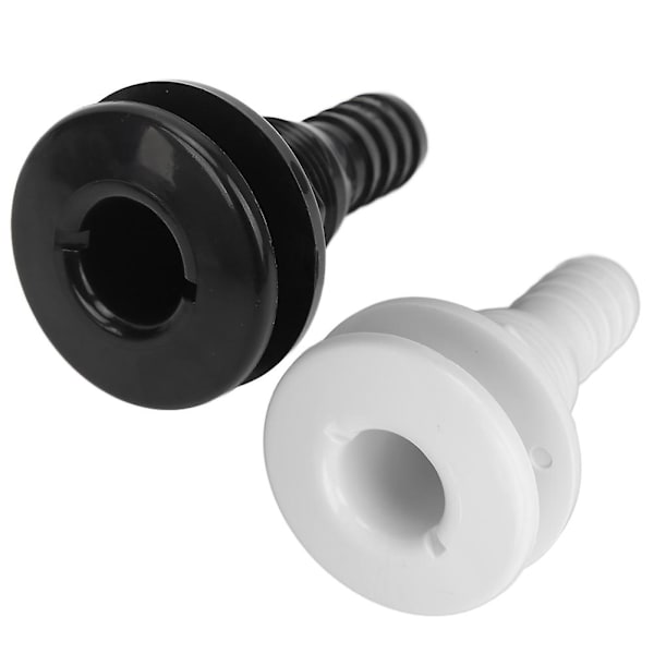 Båds Vandafløb Scupper ABS 3/4in Hvid Gennem Skrog Slangekobling Afløb Udløb Udskiftning White