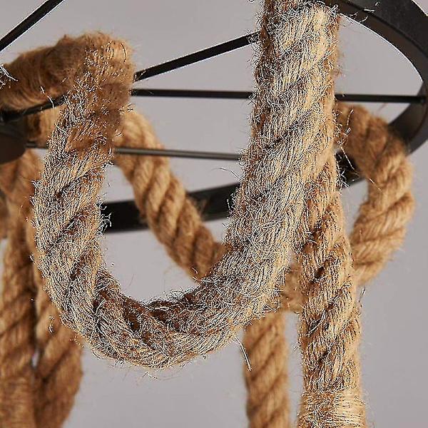 Rebirth Hampelampe Pendul Chandelier 3 Lampe E27, Retro Industrielt Hjul Loftlampe Til Restaurant Stue Spisestue BarBY