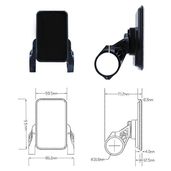 Elcykeldisplay 36V-72V Vattentät LCD-display NC-81F Elcykelpanel Instrumentbräda, Vattentät