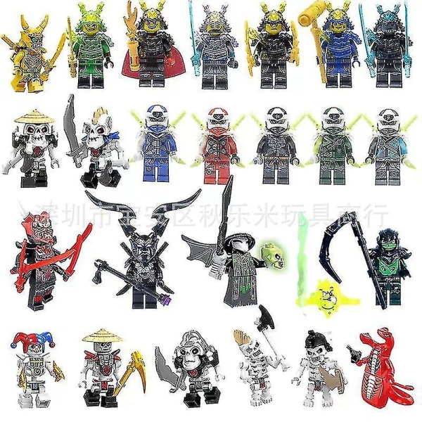 2024 24-piece Ninja Gold Lloyd Moro Building Block Minifigure Construction Toy  [DmS]