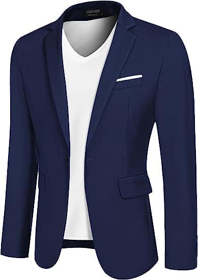 Mænds Regular Fit Athleisure Blazer Casual Suit L