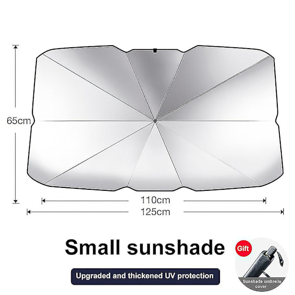 Auton tuulilasin aurinkosuoja - Umbrellan muotoinen, lämmöneristys, aurinkosuoja Small