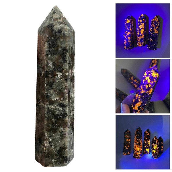 A++ Naturlig Yooperlite Kvarts Obelisk Krystallspiss Tryllestav Reiki Healing 4-10cmBY 9-10cm