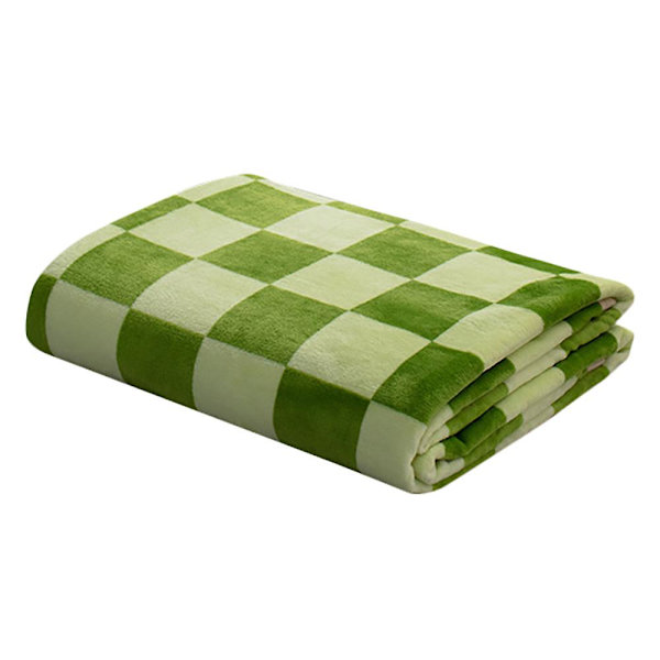 Retro Ternet Flannel Tæppe Sovetæppe Tykt Vinter Flannel Varmt Blødt Tæpper Dækken Tæppe BBY Green