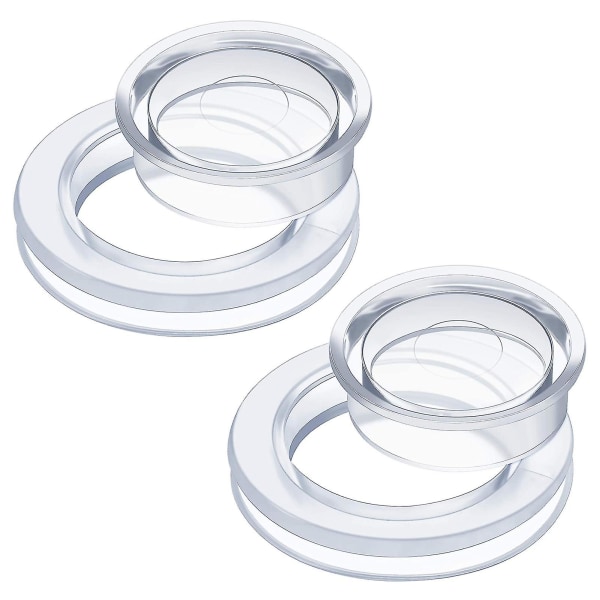 Patiobord Parasollhull Ring Plugg Fleksibel Enkel Installasjon Parasoll Kile For Svømmebasseng BalkongBY Transparent Ring*2pcs