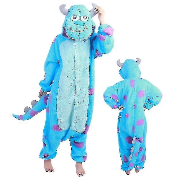 XXL Voksen Kids Kigurumi Ny Ankomst Dyr Tegneserie Blå Hund Onesie Pyjamas Julekostume Z Sully M Fit 158cm-168cm