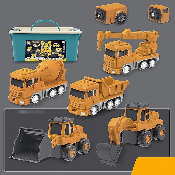 Magnetiska Transformera Engineering Bil Sammansatta Leksaker Transformerande Robot Leksaker Set För Pojkar 6 I 1 Magnetiska Byggbilar Transformera Robot Lekfordon S One Size