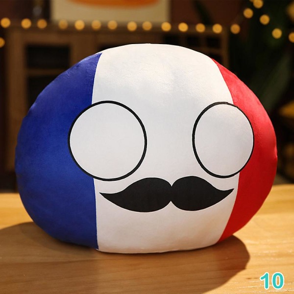 10cm Country Ball Plyschleksak Polenboll Hänge Countryball Fylld Barn Docka DB France