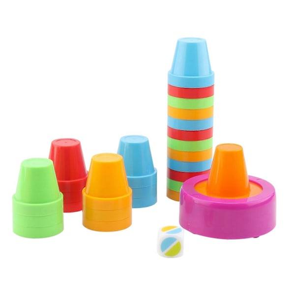 Barn och vuxna konkurrenskraftig koppspel Dubbel tre skrivbords pussel interaktivt spel Multicolor