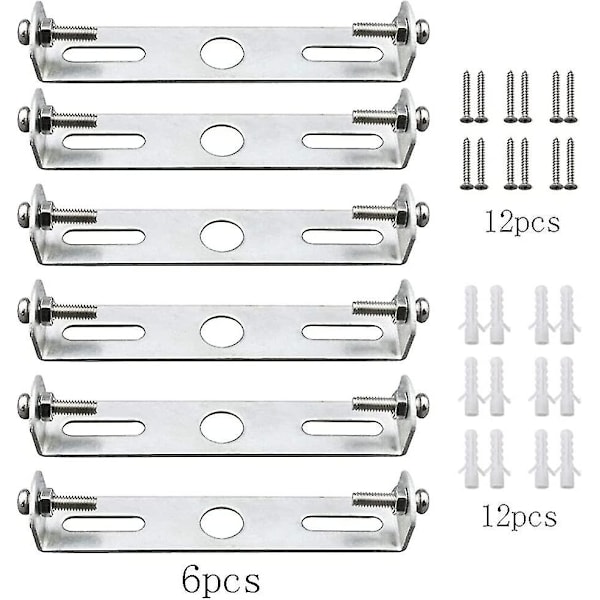 6 stk. Taklampefeste Taklampe Plateholder Taklampeplater 95mm Med Skruer Taktilbehør Belysning Wuqx