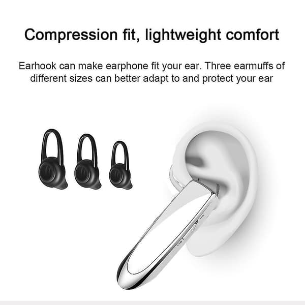 Bluetooth-øretelefon V4.1 Trådløst håndfrit headset, køreheadset [DM] White