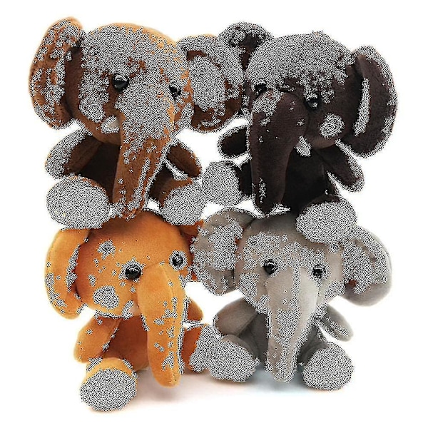 Sinknap Mini Elefant Plyschdjur Fylld Dockhängande Nyckelring Nyckelkedja Hållare Väska Dekoration Grey