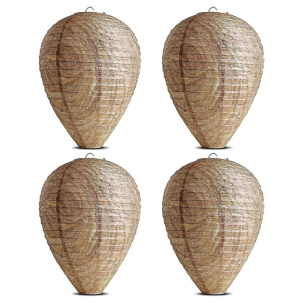 Getingbo-attrapp - 4-pack - Hängande falska getingbon