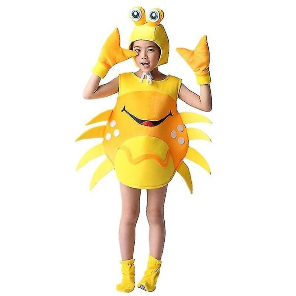 Barn Kid Krabbe Hummer Skilpadde Havdyr Cosplay Kostyme For Halloween Fest Skoleforestilling Jumpsuits Gutt Jente Dyrekostymer Crab 100cm