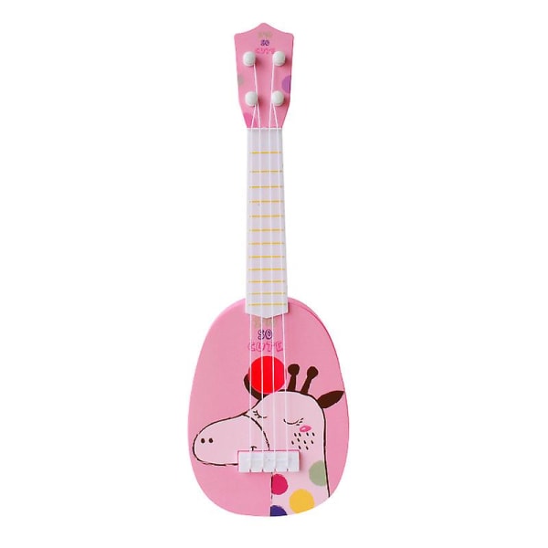 Simulerings-Firestrenget Guitar Legetøj Tidlig Uddannelse Simulerings-Ukulele Børnemusikalske Legetøj [DmS] Lovely Rabbit