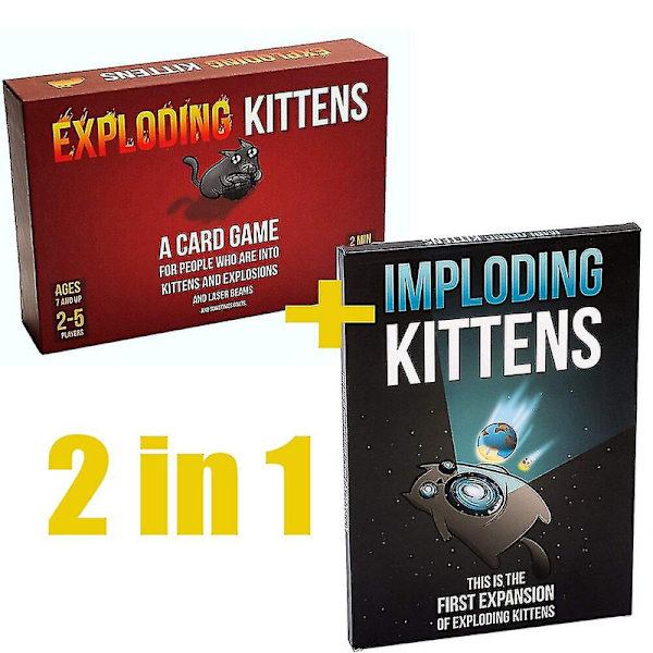 Du Har Fået Krebs Af Exploding Kittens Familiebordspil Sjovt Voksen Brætspil Legetøj Multiplayer Kortspil Julegave [DmS] 2 in 14