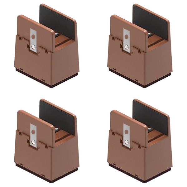 4x Møbelhevere til seng 5/10cm Heavy Duty Justerbare skrivebordsløfter Benforlengelse - xinhan Brown 5cm