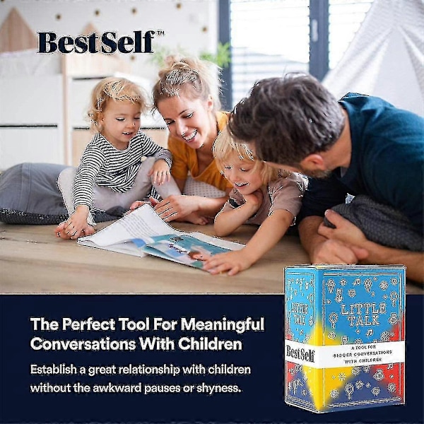 Kids Conversation Cards Starter Deck Av Bestself - Et Kraftig Verktøy Og Familiespill For Å Styrke Forholdet Til Barn Ved Å Kultivere Åpen Mening