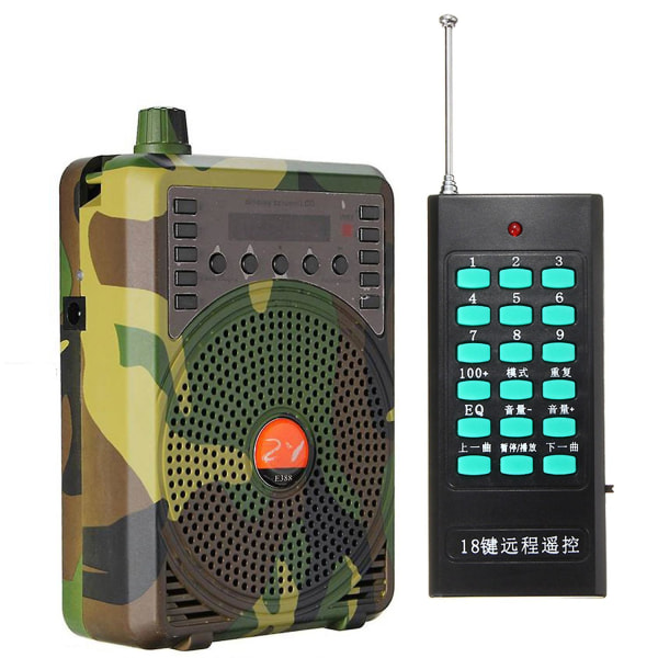 Jaktklocka Elektronisk Fågellockare Kamouflage Elektrisk Jakthögtalare Mp3 Fjärrkontroll Kit -eu-kontakt