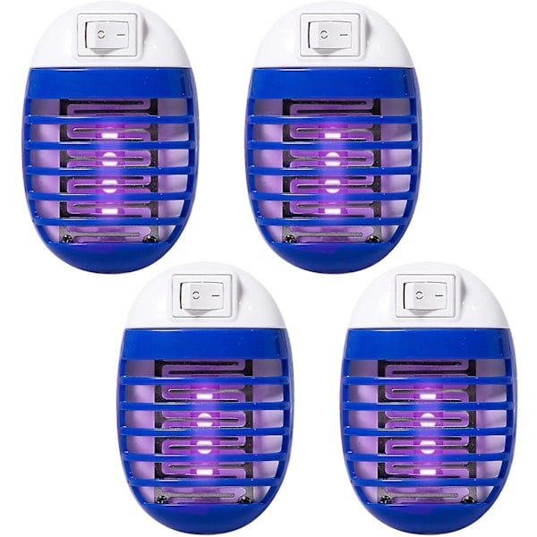 4 Pack Indoor Mosquito Killer, Fly Killer Electronic Mosquito Killer With Led Light For Yard, Bedroom