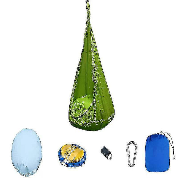 Lasten Pod-keinutuoli Puuvilla Lapsi Hammock Tuoli Sisä- Ja UlkokäyttöönBY Green