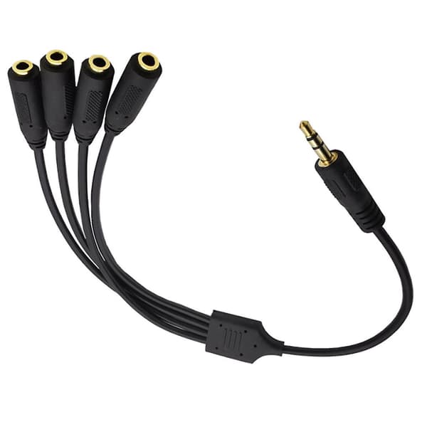 3,5 mm splitter mikrofon- og lydkabel til øretelefoner og headset smartphone