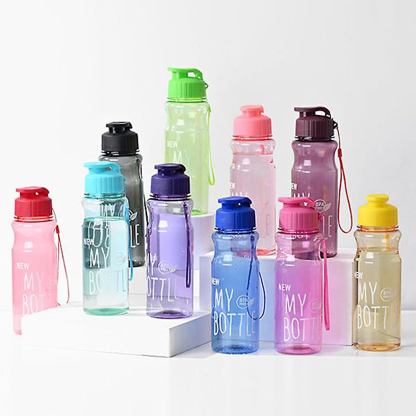Transparent Vandflaske Bærbar Sportskop Til Drikning Køkkenredskaber 550ml Vandflaske Til Skole Gym Rejse Pige DrengBY Pink 55 ML