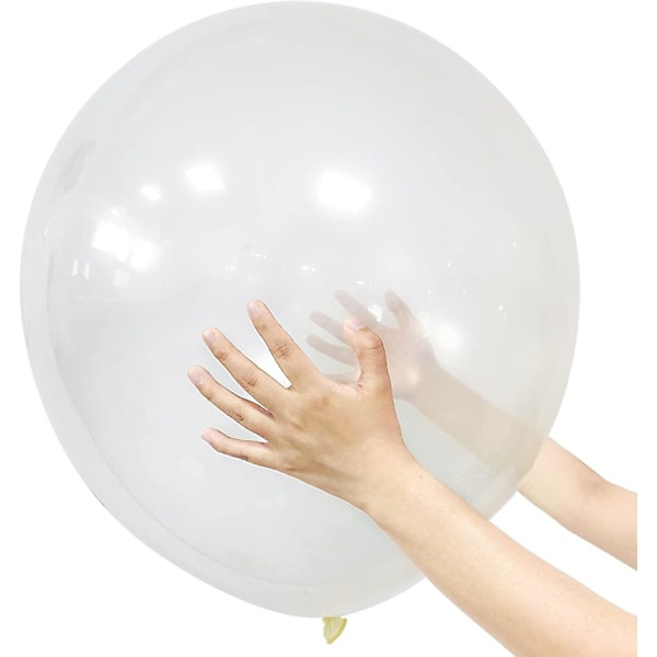 Stora Genomskinliga Ballonger - 45 cm Helium Partyballonger (12-pack)