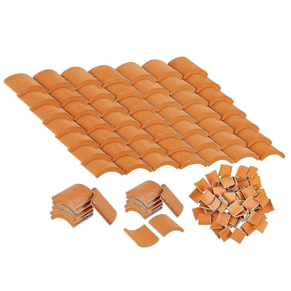 100 stk Taksteinsett Miniatyrtaksten Mini Shingles Takstein Kjøkken Hagetilbehør As shown
