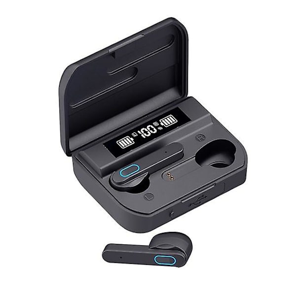 T33 Bluetooth Øretelefoner Trådløse Hovedtelefoner Ørepropper 5.3 Headset Med Fire Horn Hifi Lydkvalitet Udendørs Sport Touch Control (FMY) Black