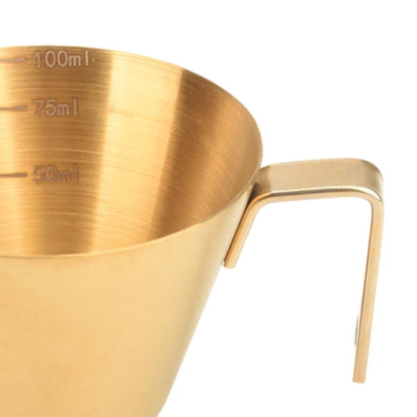 Espresso Hällkopp Espresso Mätkopp Te Enkelt Utlopp Rostfritt Stål Kaffe Mätkopp Restaurang Mjölkkanna Kopp gold