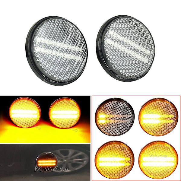 Dynamiskt blinkande LED-sidorepeaterlampa för Mazda MX5 MX-5 MK1 MK2 MK3 1989 1999 2000-2015 - dynamisk kristall Smoked black dynamic