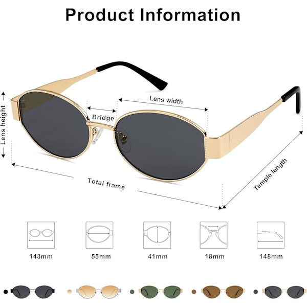 SOJOS Retro Oval Solglasögon kompatibla Kvinnor Män Trendiga Solglasögon Klassiska Skydd UV400 SJ1217_SSDLV DB