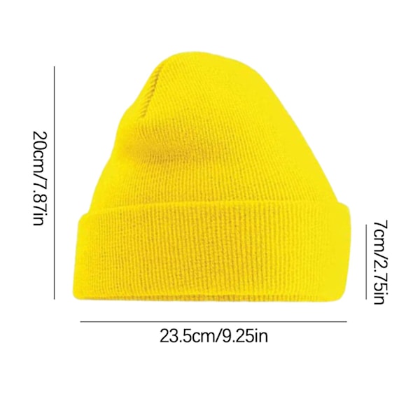 Unisex Beanie Hatte Kvinders Mænds Briller Hatte Tøj Sæt Yellow