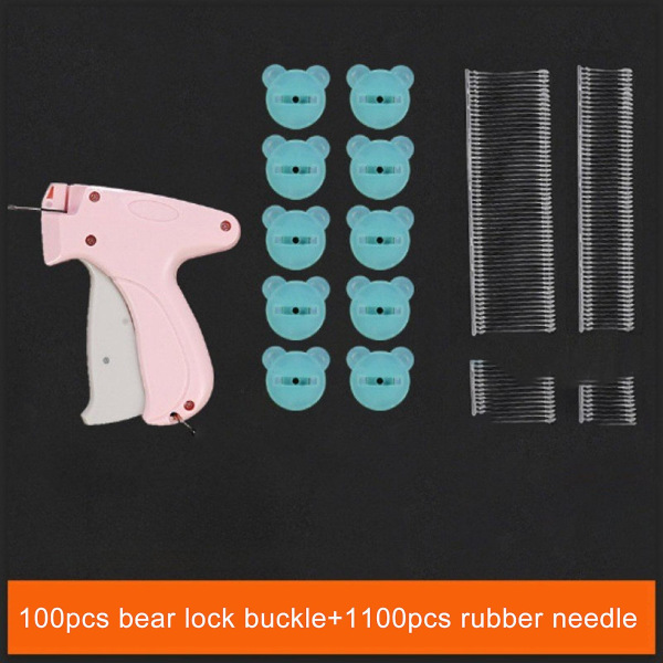 1 Set Stitchy Quick Clothing Fixer 20 Soljen ja 100 Karhunkoukun kanssa Ohut Neula Saumaton Ompele Peitto Peitto Peitto Kiinnitys Nopeita Kiinnikkeitä Pink