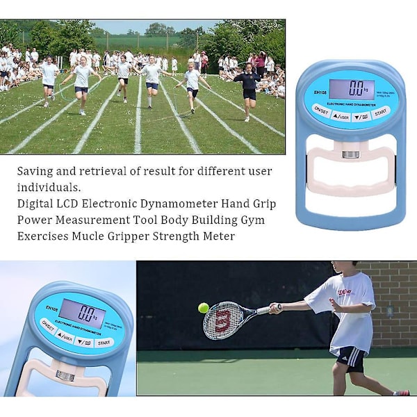 Kämmen 120 kg digitaalinen dynamometri Grip Strength Meter vangitsee automaattisesti elektronisen tarttumisvoiman