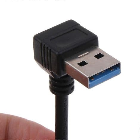 20 cm vinklet USB 3.1 til USB-A konverteringskabel for dataoverføring og lading