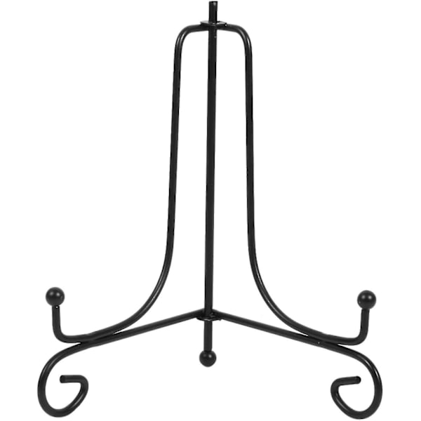 Staffeli Plate Display Stand, Svart Jern Display Stand Plate Holder, Fotorammeholder Stand, Jern Staffeli Klassisk Display Stand For Bowl Plate Photo Fram 6 Inch