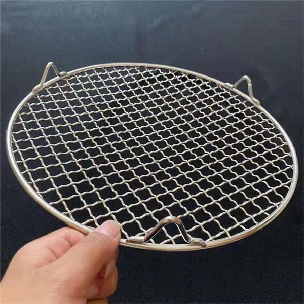 Ny rustfrit stål grillnet rundt koreansk stil grillnet med ben grillnet 18cm