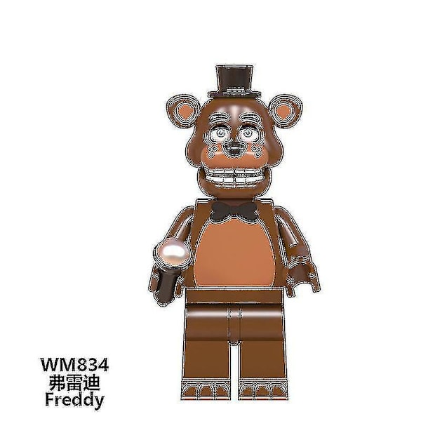 8 stk./sæt Five Nights At Freddys Minifigurer Freddy Foxy Bygge