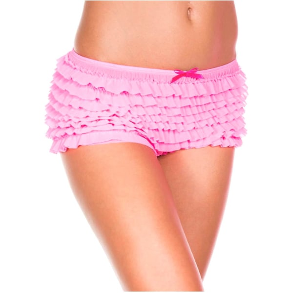 ic Legs Women's Soft Ruffle Tanga Neon Pink One Size