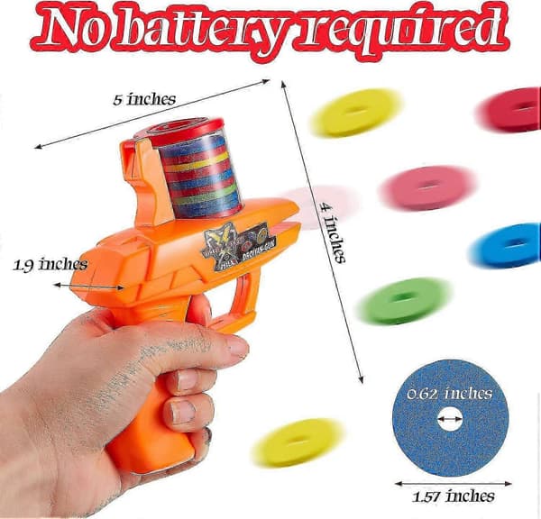 2 stk. Skumdiskosskytter Zip Shot Shooter Diskosskytter Tilfeldig Farge