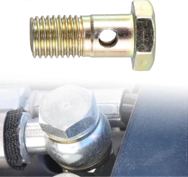 X2 Sæt Banjo Bolt Bremsefitting Adapter M12x1.5 Gevind Banjo Bolt