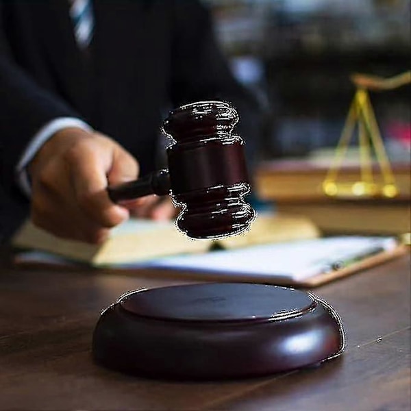 Træ Gavel Og Lydblok Sæt Træ Gavel Og Rund Hammer Lydblok Perfekt Til Dommer Advokat Au 3