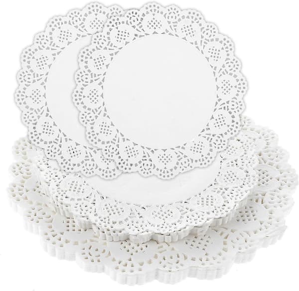 Hvite Papirbrikker (200 stk) - Assorterte Størrelser Engangs Blonde Papirbrikker for