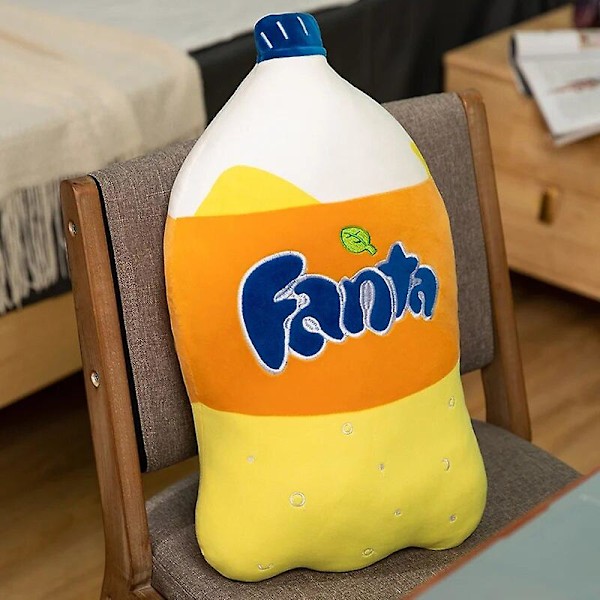 55 cm Simuloitu Hiilihapotettu Juoma Plussityyny Hauska Sprite Cola Fanta Soda Pehmeä Täytetty Piirretty Nuken Selkätyyny Paras Lahja