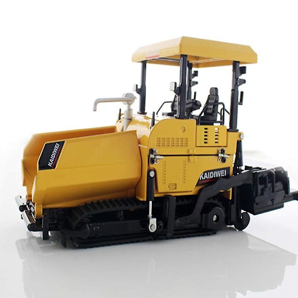 Alloy Diecast Paver Maskine Asfaltbelægning Motorvej Byggebil 1:40 Ingeniørkøretøj Mode Yellow