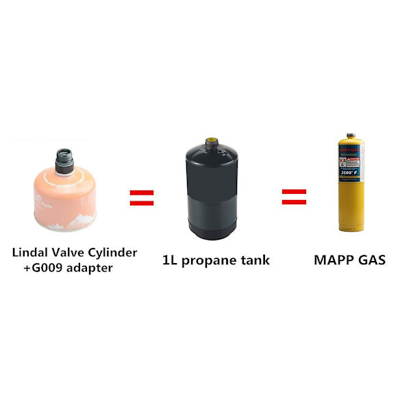Camping Gasovn Adapter Konverter Lindal Ventil Kanister Til 1l Grøn Propan Tank Eller Svejsning Torch Mapp GasBY