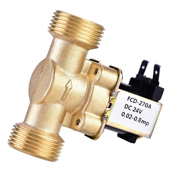 3/4 DC 24V Normaalisti suljettu messinkinen sähkömagneettinen solenoidiventtiili veden ohjaukseen