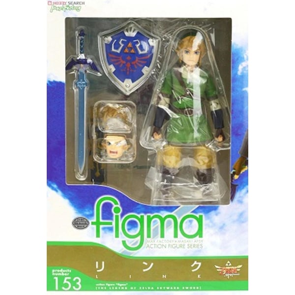 The Legend Of Zelda Skyward Sword 14cm Link Action Figur Figma 153 Med Udbytbare Tilbehør Pvc Model (FMY)